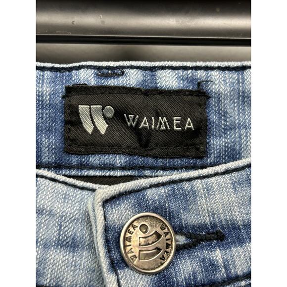 Waimea Jeans Mens 30x32 Skinny Fit Moto Biker Zipper‎ Denim Pants - Picture 7 of 12